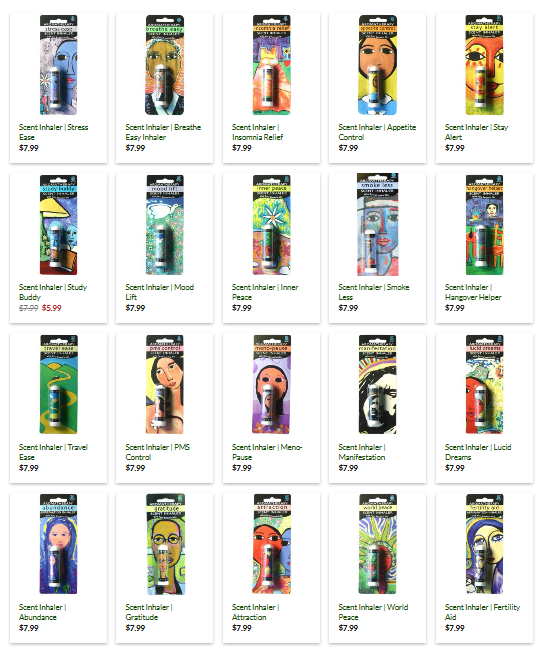 aromatherapy inhaler display 120 pieces, 20sku